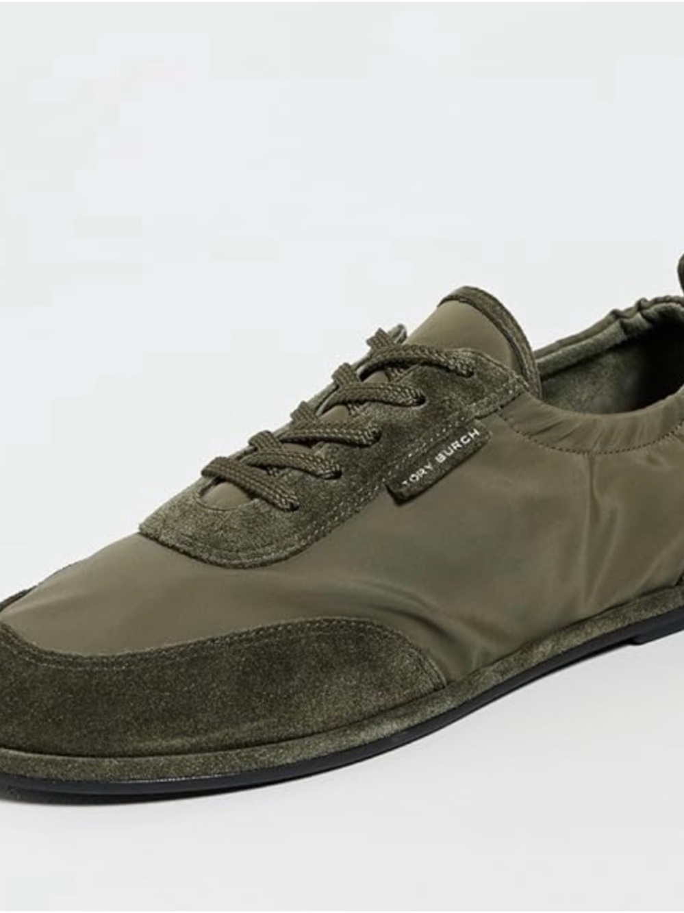 Tory Burch Olive Green Lace-Up Runner
